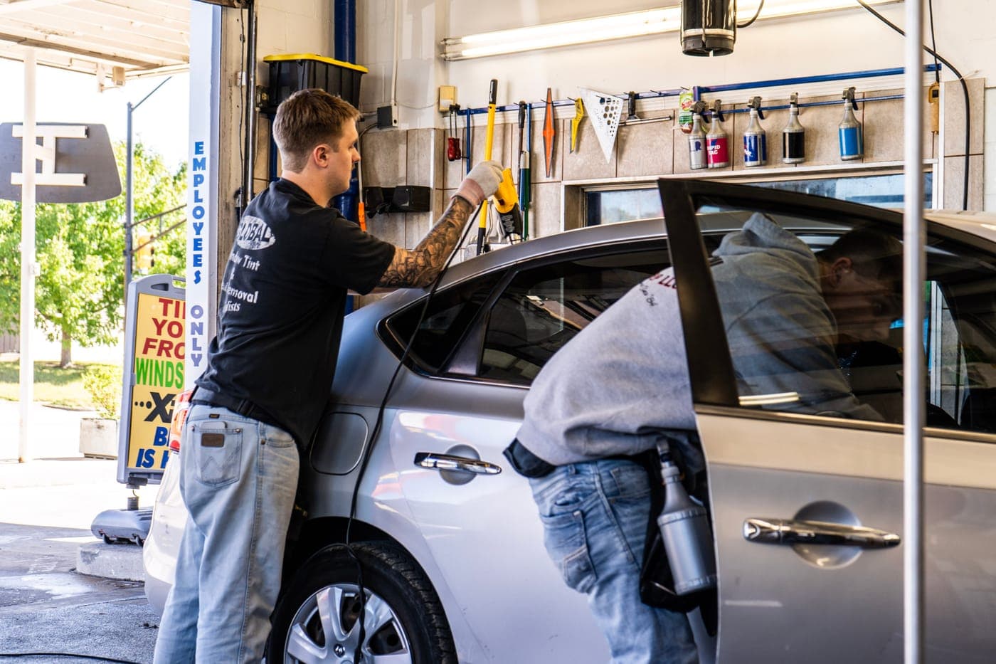 Shop bay during an install